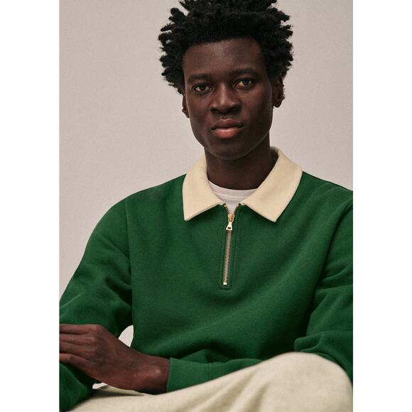 Octobre Nichols Long Sleeve Sweatshirt In Ecru - M - Picture 1 of 4